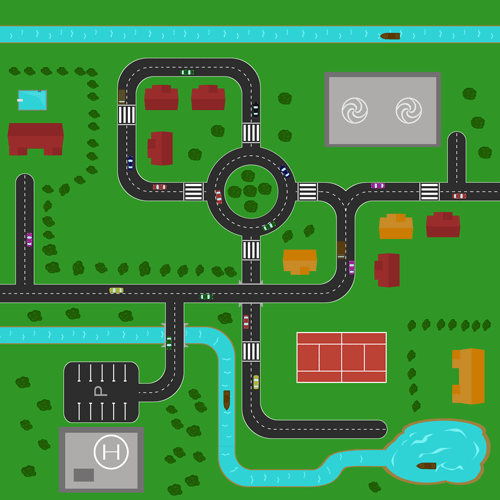 example map created using the PSD