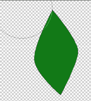 subtract ellipse area from leaf