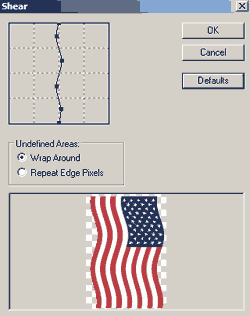Shear filter settings